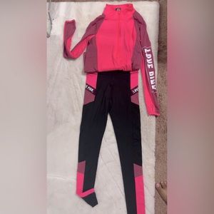 Brand Pink: leggings and top to match
